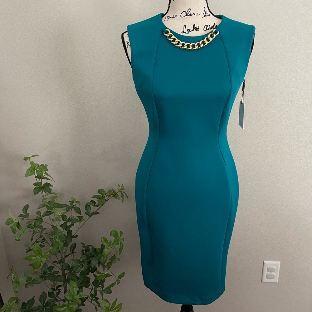 Calvin Klein Chain Necklace Sheath Dress